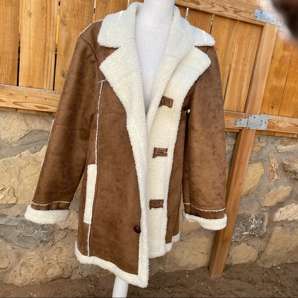 silver silk Jackets & Blazers - Silver silk woman’s jacket brown cream L